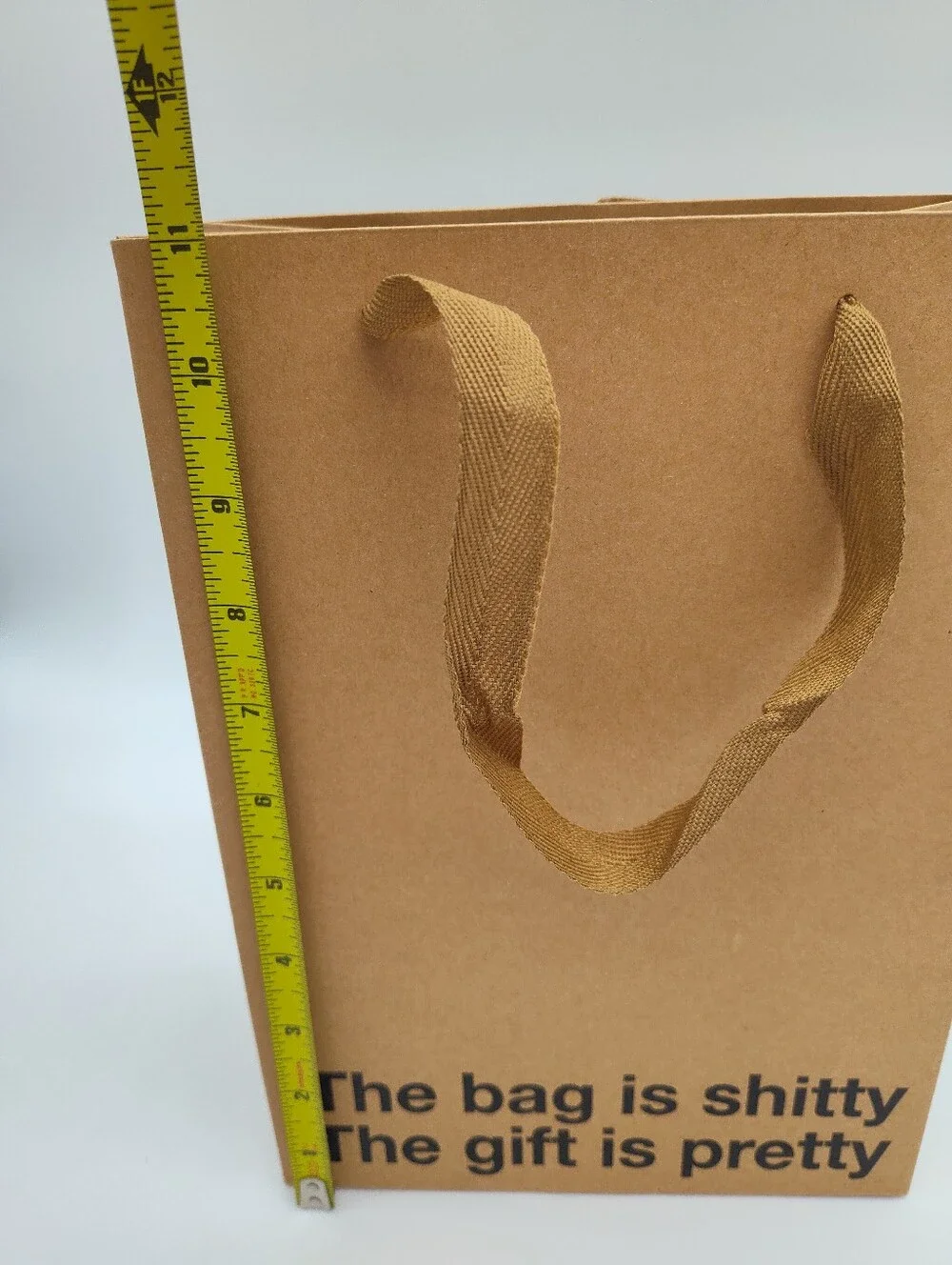 MILK TOAST Funny Gift Bag “The Bag Is Shitty The Gift Is Pretty” Kraft